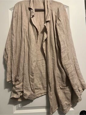 Women's Lightweight Open-Front Cardigan in Beige